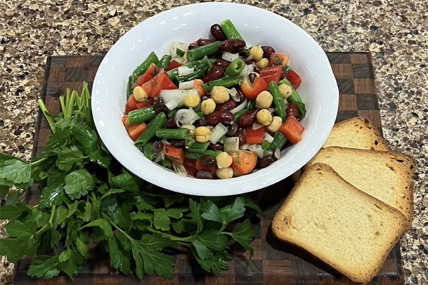 Marinated bean salad